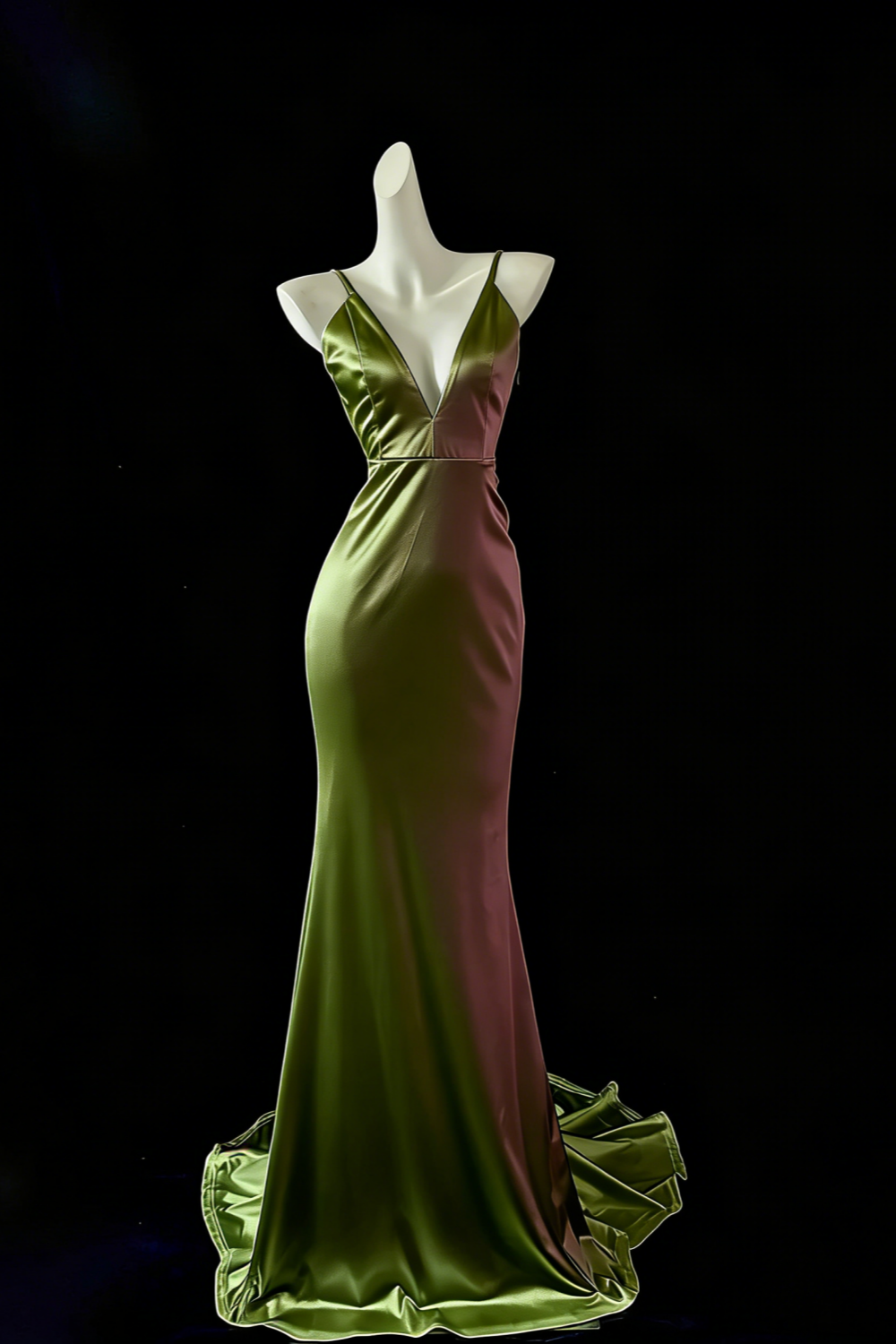 White Mermaid Elegant Long Satin Ball Gown Evening Dress Party Dress gh4474