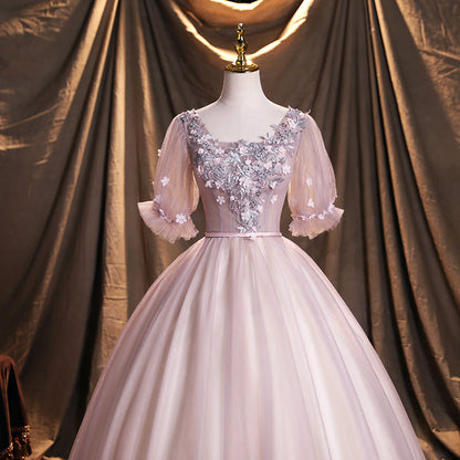Cute lace long ball gown dress formal dress  10254
