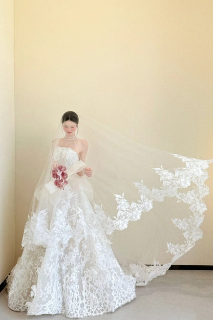 girlhomeshops- Exquisite Lace Long Wedding Dress gh5964