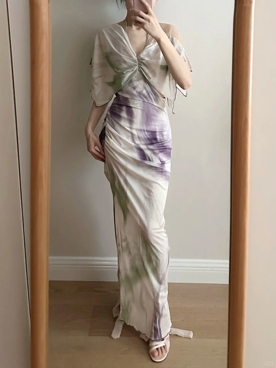 Chic Mermaid Chiffon Long Prom Dress Evening Dress cc5370