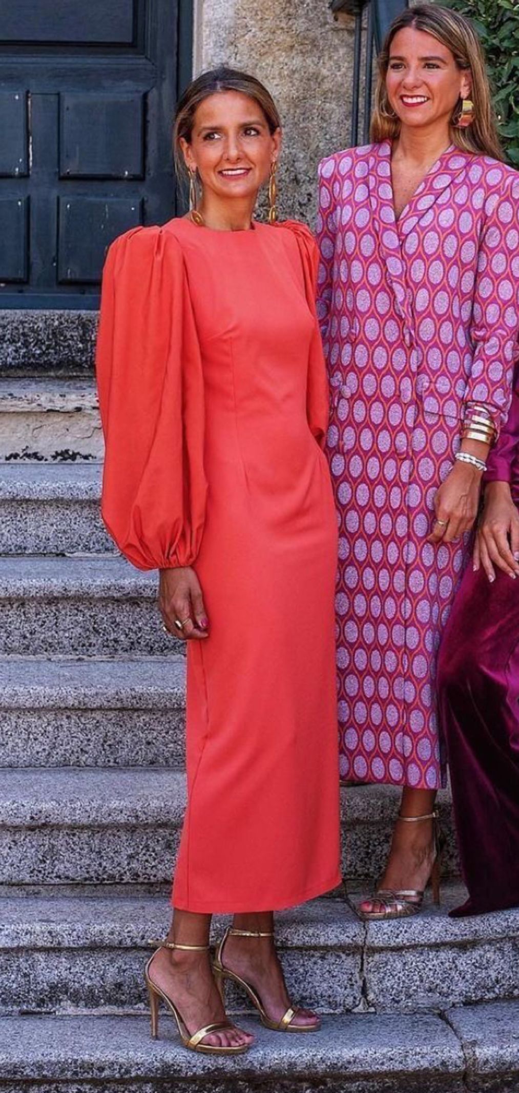 Simple Puff Sleeves Prom Dress For Women, Wedding Guest Outfit  cc577