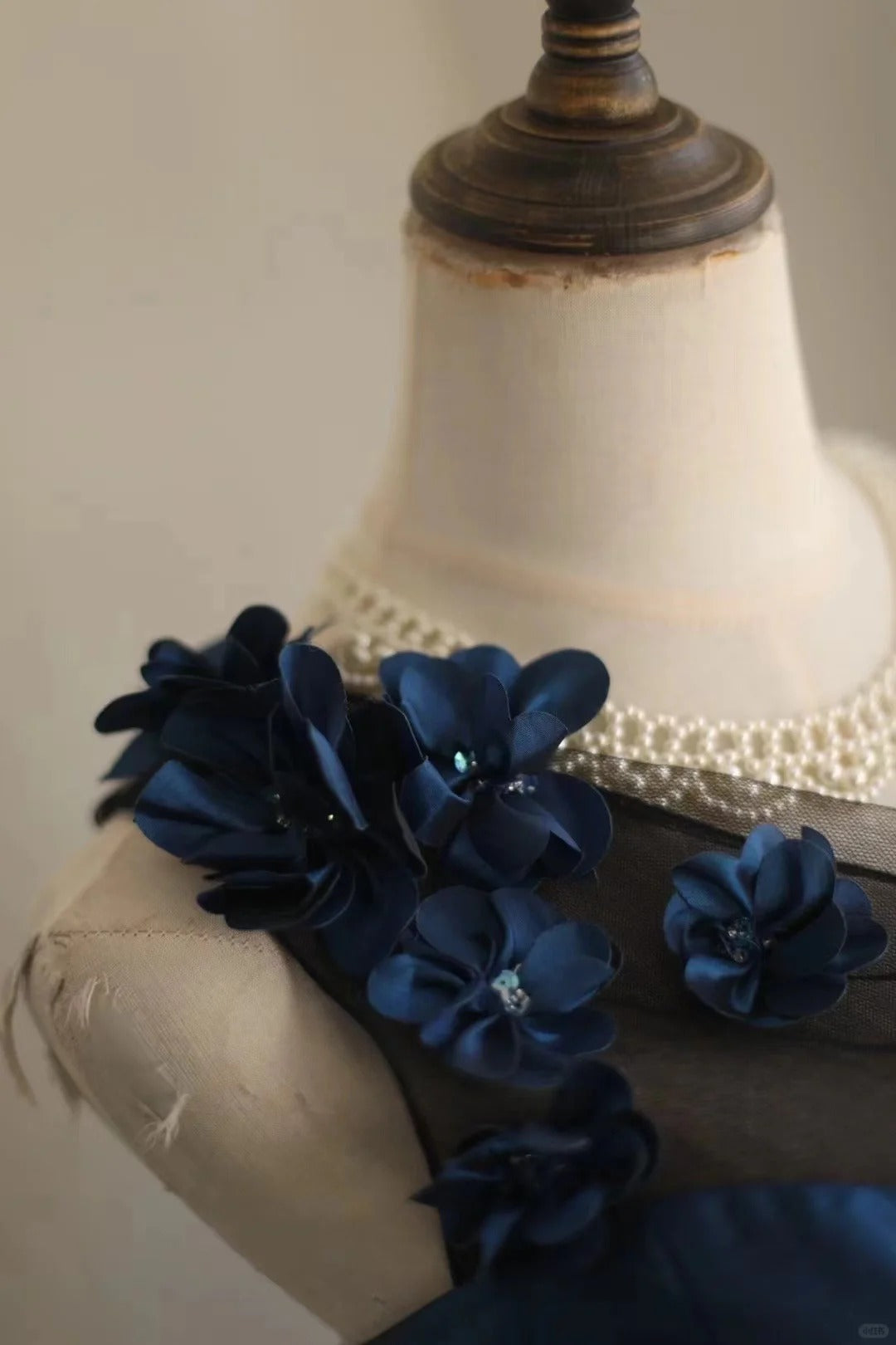 Blue floral short satin homecoming dress birthday party dress small orchid gh4304