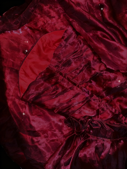 Luxury Sexy Style Strapless Sleeveless Gown | Burgundy Satin Shimmer Mermaid Train Maxi Dress for Gala Red Carpet Ball Engagement Banquet gh6421