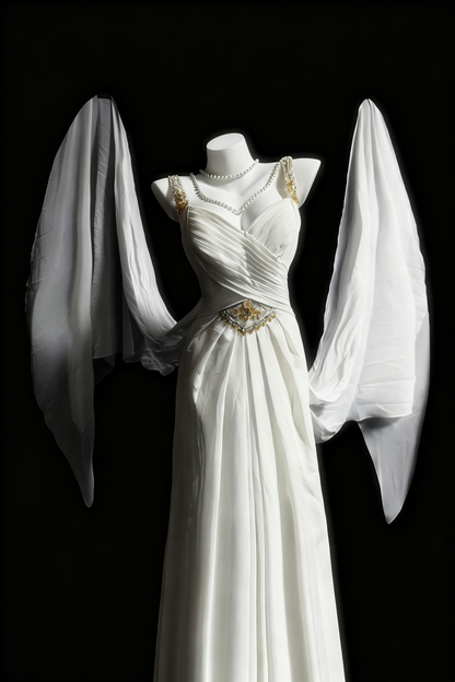 girlhomeshops-White Elegant Long Tulle Wedding Dress For Brides gh6284