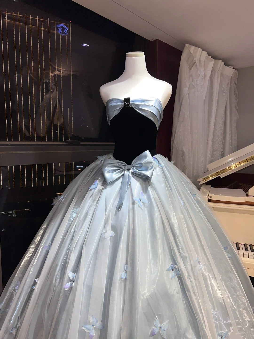 Ice-Blue Dream And Heart-Fluttering Butterfly Fairy Princess Dress 🦋 gh6730