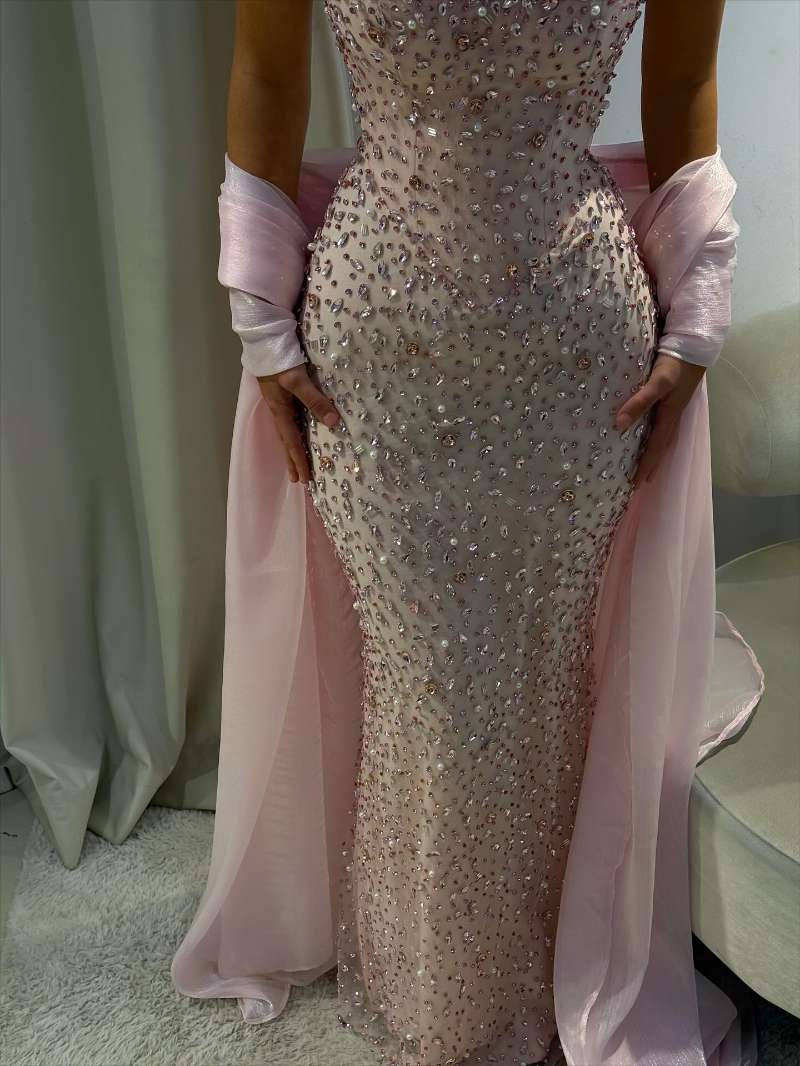 Prom Dresses Extravagant Long Strapless Corset Formal Dress with Crystal