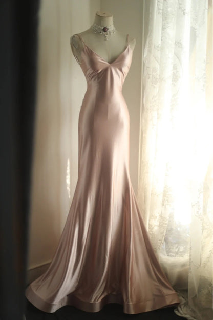 Pink Mermaid Evening Gown gh6556