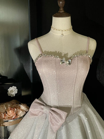 Pink Homecoming Dress Barbie Doll Dress Shiny Cute Short Satin Tulle Prom Dress Evening Dress Birthday Dress gh4546