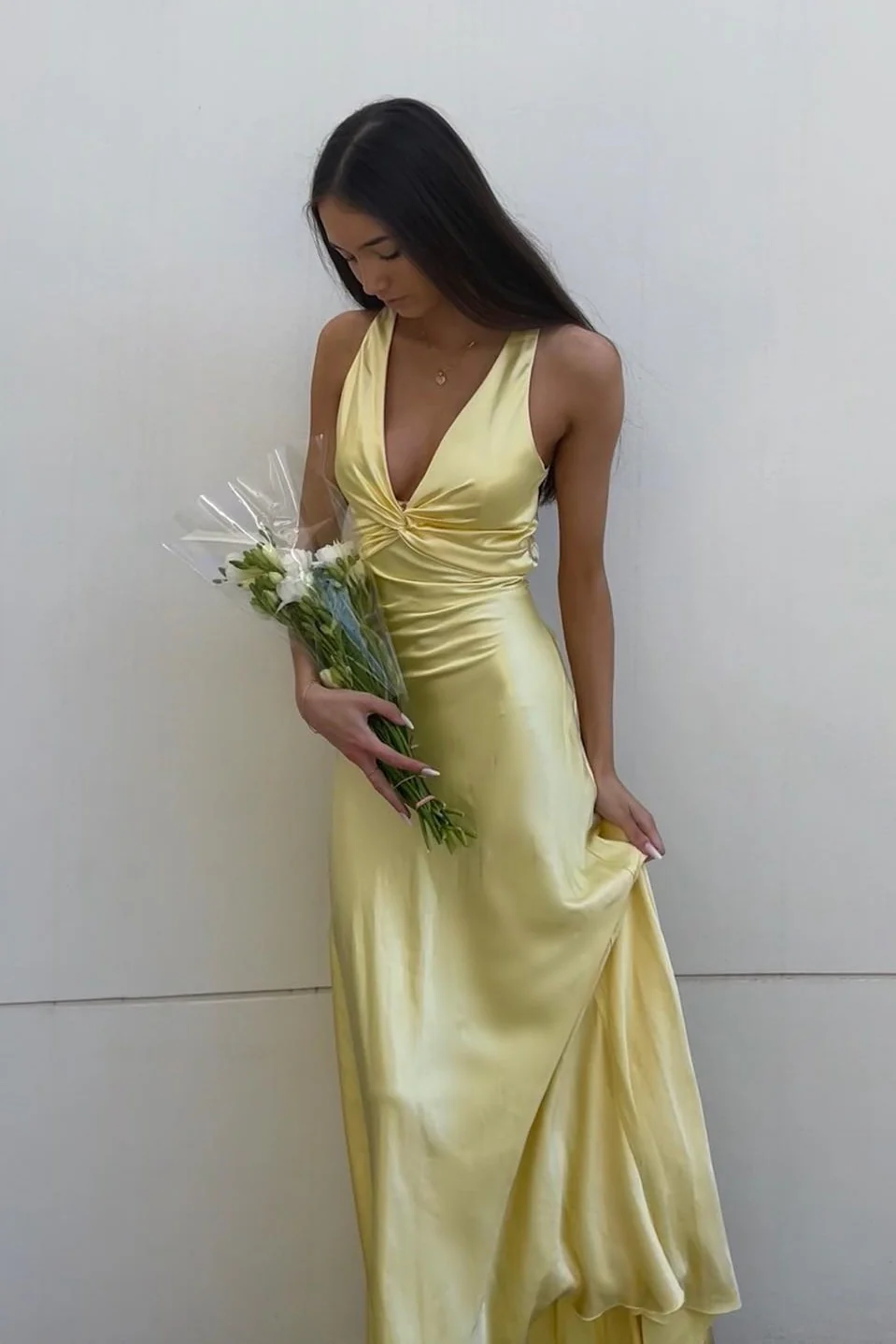 Sexy V-Neck Long Prom Evening Dresses, Simple Party Dresses  cc2086
