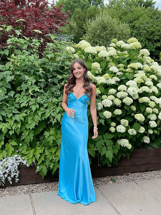 Modest Purple Mermaid Formal Dresses Straps Open Back Party Event Dress