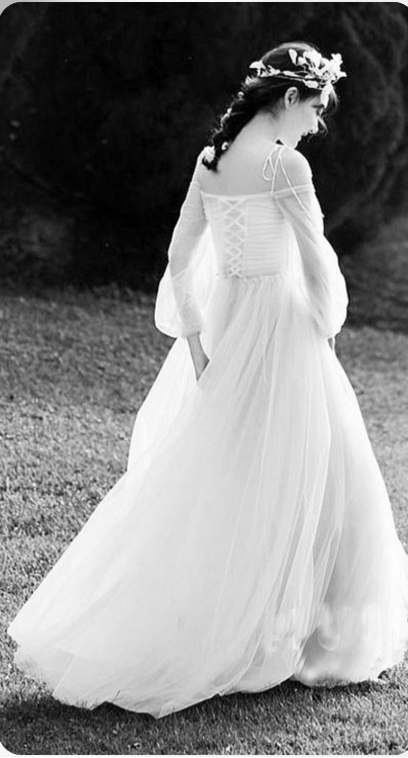 Champagne tulle long prom dress, champagne tulle evening dress  C1608