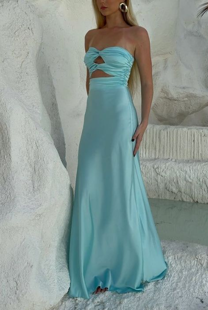 Fashion Strapless Hot Pink Birthday Party Dress Long Porm Dress cc1984