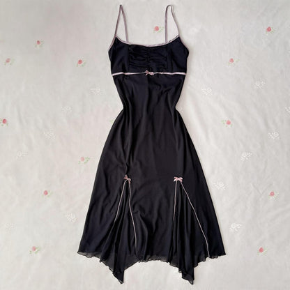 Black Vintage Elegant Pink Lace Spaghetti Strap Short/Long Women Chiffon Homecoming Dress Prom Dress Evening Dress Party Dress gh4127