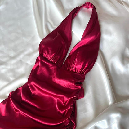 girlhomeshops--Red Retro Elegant Simple Mid-Length Homecoming Dress Date Dress Fashionable And Comfortable Popular Dress gh5674
