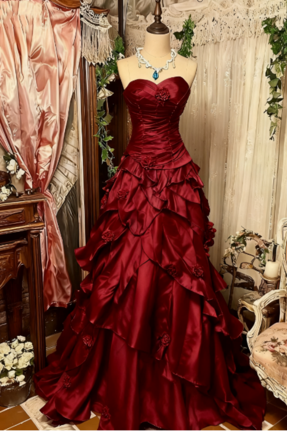 Purple Pink Blue Gradient Fashion Retro Elegant Delicate Floral Beads Sweet Elegant Long Tulle Floor Length Ball Gown Evening Gown gh4156