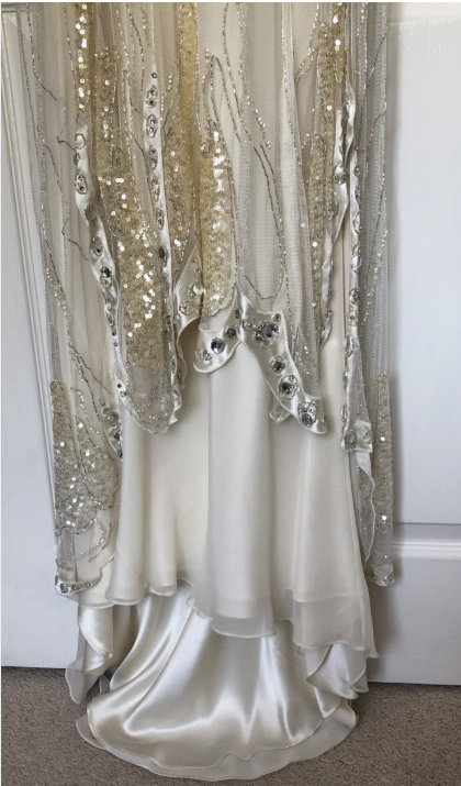 ✨Girlhomeshops-Beige Beaded Exquisite Gorgeous Long Chiffon Prom dress Evening Dress Party Dress gh4986