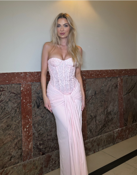 Sweet Pink Strapless Mermaid Sequin Chiffon Long Prom Dress Birthday Dress cc5534