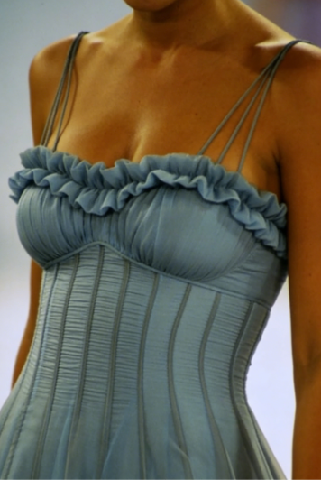 Vintage Blue Tulle A Line Party Gown,Spaghetti Straps Prom Evening Dress cc2660