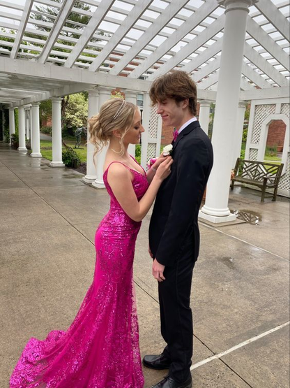 Beautiful Lace Mermaid Prom Dress Formal Party Dress Prom Dress  cc949