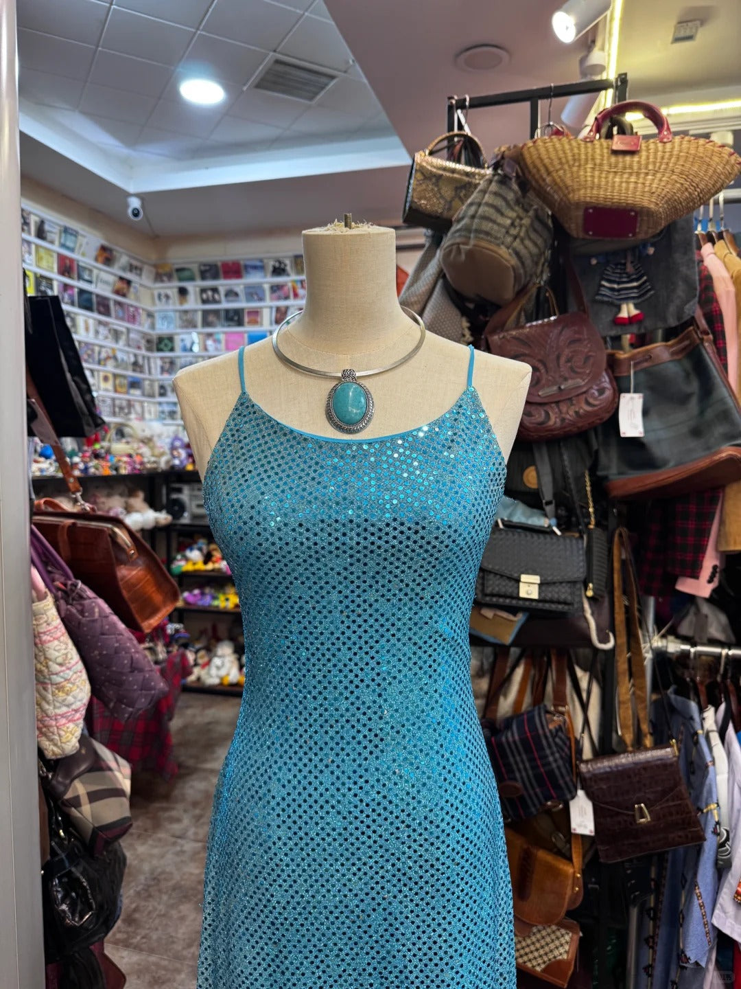 Vintage Blue Long Evening Dress gh6760