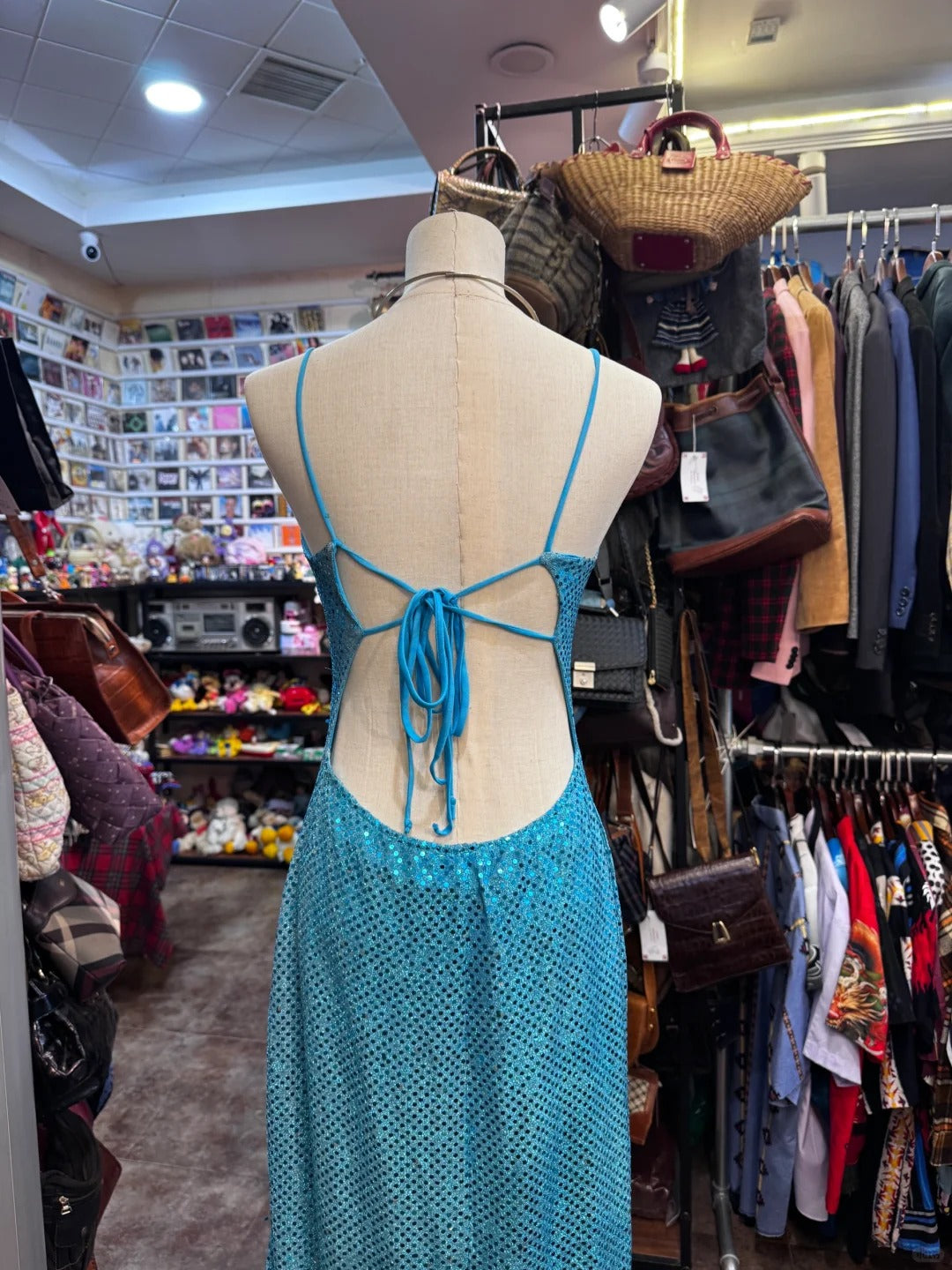 Vintage Blue Long Evening Dress gh6760