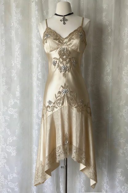 Dark Blue Ethereal Fairy Gothic Mermaid Prom Dress Pretty Floral Beaded Sequin Midi/Short Homecoming Dress Date Dress Party Dress gh4617