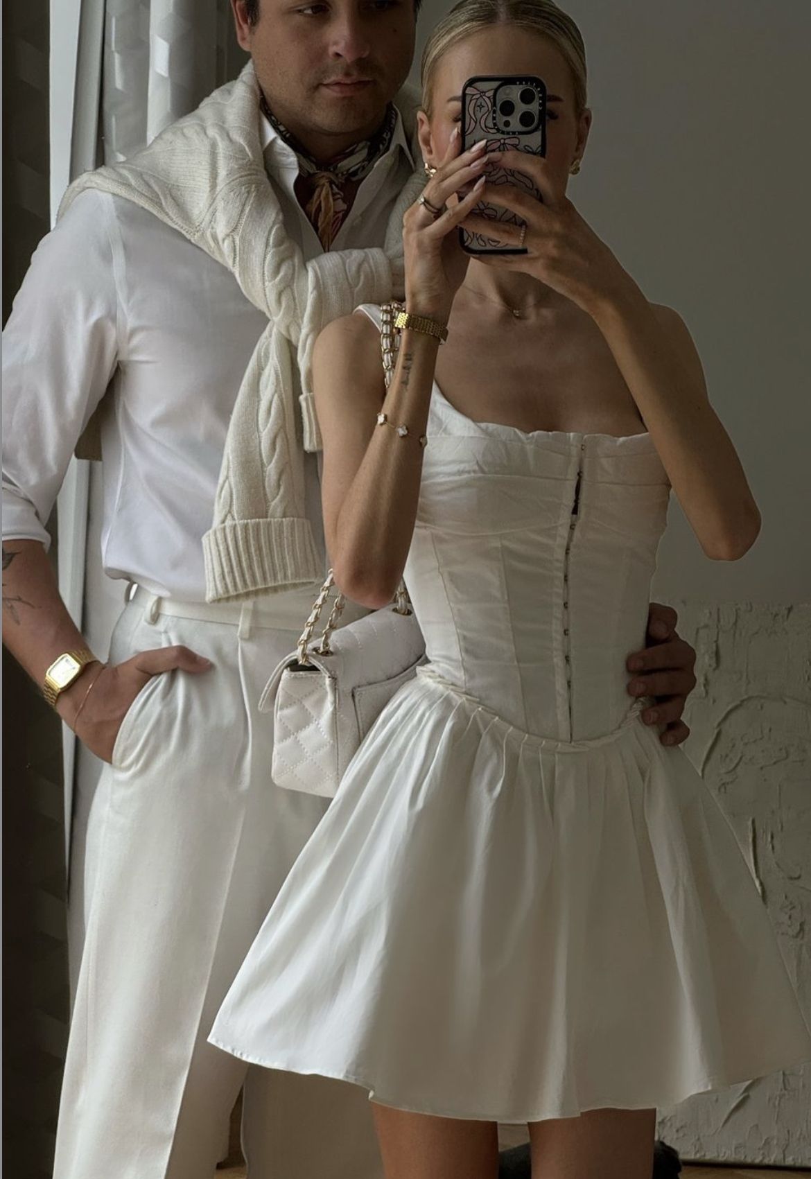 Girlhomeshops-White Short Satin Homecoming Dress Birthday Dress gh5280