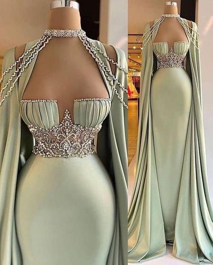 Elegant Long Mermaid Prom Dresses, Unique Prom Dress C1494